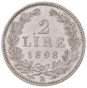 reverse: Repubblica di San Marino. I periodo: 1864-1938. Da 2 lire 1898 AG. Pagani 365. Rara. FDC 