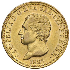obverse: Savoia. Carlo Felice (1821-1831). Da 40 lire 1825 (Torino) AV. Pagani 42. MIR 1033c. Rara. q.SPL 