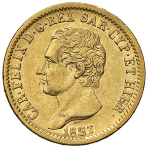 obverse: Savoia. Carlo Felice (1821-1831). Da 20 lire 1827 (Torino) AV. Pagani 54. MIR 1034j. q.SPL/SPL 