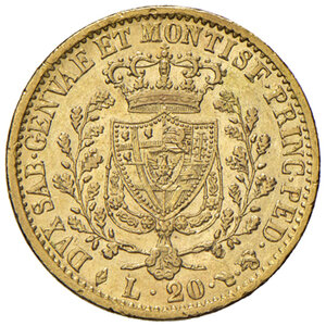 reverse: Savoia. Carlo Felice (1821-1831). Da 20 lire 1827 (Torino) AV. Pagani 54. MIR 1034j. q.SPL/SPL 