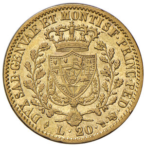 reverse: Savoia. Carlo Felice (1821-1831). Da 20 lire 1828 (Torino) AV. Pagani 56. MIR 1034l. q.SPL 