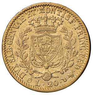 reverse: Savoia. Carlo Felice (1821-1831). Da 20 lire 1828 (Torino) AV. Pagani 56a. MIR 1034m. Rara. Migliore di BB 