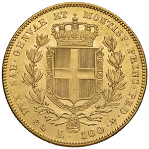 reverse: Savoia. Carlo Alberto (1831-1849). Da 100 lire 1840 (Genova) AV. Pagani 149. MIR 1043k.  Rara. Colpetto ripreso, altrimenti migliore di BB 