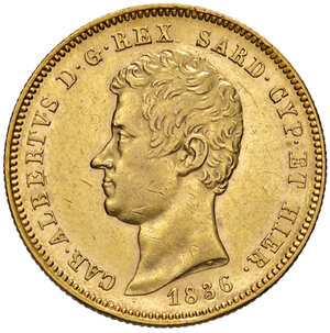 obverse: Savoia. Carlo Alberto (1831-1849). Da 50 lire 1836 (Torino) AV. Pagani 166. MIR 1044c. Molto rara. BB-SPL 