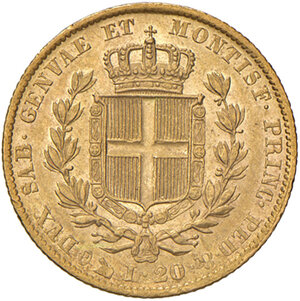 reverse: Savoia. Carlo Alberto (1831-1849). Da 20 lire 1838 (Genova) AV. Pagani 186. MIR 1045m. Migliore di BB 