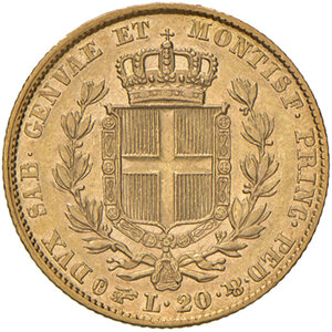 reverse: Savoia. Carlo Alberto (1831-1849). Da 20 lire 1842 (Torino) AV. Pagani 195. MIR 1045t. Rara. Migliore di BB 