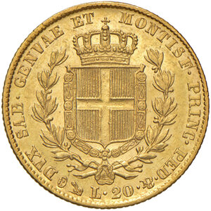 reverse: Savoia. Carlo Alberto (1831-1849). Da 20 lire 1847 (Genova) AV. Pagani 176a. MIR 1045f. q.SPL 