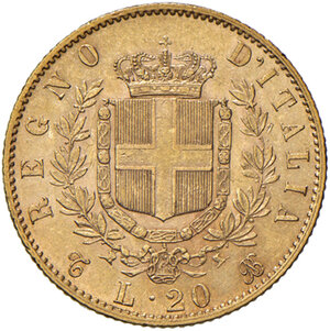 reverse: Savoia. Vittorio Emanuele II re d’Italia (1861-1878). Da 20 lire 1866 (Torino) AV. Pagani 457. MIR 1078d. Rara. q.SPL/SPL 