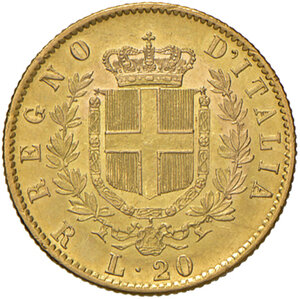 reverse: Savoia. Vittorio Emanuele II re d’Italia (1861-1878). Da 20 lire 1874 (Roma) AV. Pagani 471. MIR 1078r. Rara. q.SPL 