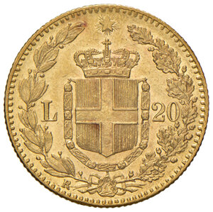 reverse: Savoia. Umberto I re d’Italia (1878-1900). Da 20 lire 1879 AV. Pagani 575. MIR 1098a. q.FDC 