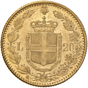 reverse: Savoia. Umberto I re d’Italia (1878-1900). Da 20 lire 1888 AV. Pagani 583. MIR 1098m. q.FDC 