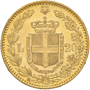 reverse: Savoia. Umberto I re d’Italia (1878-1900). Da 20 lire 1893 AV. Pagani 587. MIR 1098r. q.FDC 