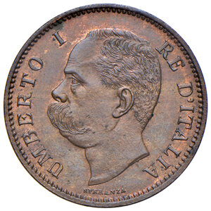 obverse: Savoia. Umberto I re d’Italia (1878-1900). Da 5 centesimi 1895 (Roma) CU. Pagani 617. MIR 1107a. Rara. q.FDC 