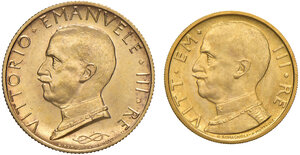 obverse: Savoia. Vittorio Emanuele III re d’Italia (1900-1946). Da 100 e 50 lire 1931/X AV. Pagani 647 e 658. MIR 1118b e 1123b. Rare. FDC 