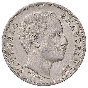 obverse: Savoia. Vittorio Emanuele III re d’Italia (1900-1946). Lira 1905 AG. Pagani 765. MIR 1145c. Molto rara. q.SPL  