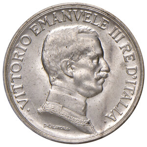 obverse: Savoia. Vittorio Emanuele III re d’Italia (1900-1946). Lira 1916 AG. Pagani 774. MIR 1147b. Rara. FDC  