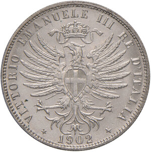 obverse: Savoia. Vittorio Emanuele III re d’Italia (1900-1946). Da 25 centesimi 1902 NI. Pagani 827. MIR 1152a. Rara. q.FDC 