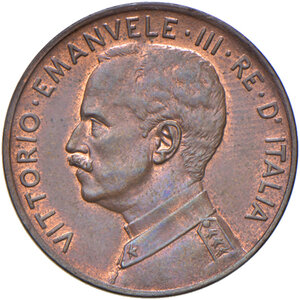 obverse: Savoia. Vittorio Emanuele III re d’Italia (1900-1946). Da 5 centesimi 1915 CU. Pagani 896. MIR 1163f.  Non comune. FDC 