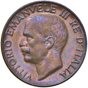 obverse: Savoia. Vittorio Emanuele III re d’Italia (1900-1946). Da 5 centesimi 1937 CU. Pagani 916. MIR 1164s.  Rara. FDC 