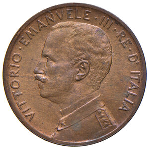 obverse: Savoia. Vittorio Emanuele III re d’Italia (1900-1946). Da 2 centesimi 1910 CU. Pagani 933. MIR 1168c. Rara. FDC 