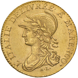 obverse: Torino. Repubblica Subalpina (1800-1802). Da 20 franchi anno IX (1800) AV. Pagani 3a. Rara. SPL 