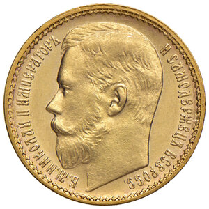 obverse: Russia. Nicola II (1894-1917). Da 15 rubli 1897 (San Pietroburgo) AV gr. 12,90. Friedberg 177.  Conservazione insolita, migliore di SPL 700