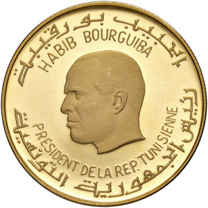 obverse: Tunisia. Repubblica (1957-). Da 5 dinari 1967 AV gr. 9,55. Friedberg 22. Proof 