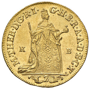 obverse: Ungheria. Maria Teresa imperatrice del S.R.I. (1740-1780). Da 2 ducati 1765 (Kremnitz) AV gr. 6,95. Friedberg 179. SPL 