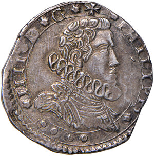 obverse: Messina. Filippo IV re di Spagna (1621-1665). Da 4 tarì 1643 (sigle IP-MP) AG gr. 10,51. Spahr 14. MIR 355/113. SPL 