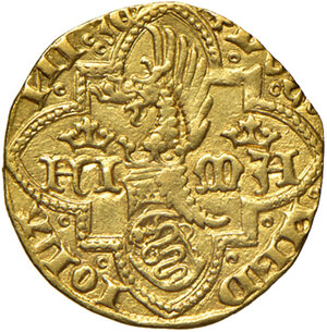 obverse: Milano. Filippo Maria Visconti (1412-1447). Fiorino AV gr. 3,49. Crippa 1/C. MIR 150/1.  q.SPL/Migliore di BB 