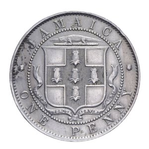 reverse: JAMAICA EDOARDO VII 1 PENNY 1909 9,50 GR. BB+