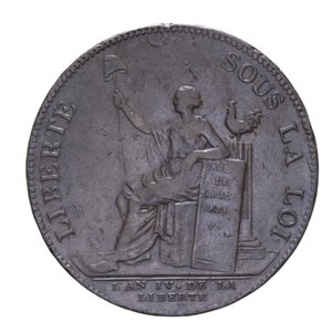 reverse: FRANCIA MEDAGLIA 1792 RIVOLUZIONE CU 16,42 GR. 32 MM. BB