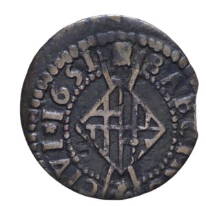 reverse: SPAGNA LUIGI XIV SIZAIN 1651 BARCELONA CU 3,49 GR. BB