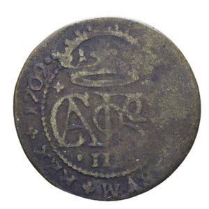 reverse: SPAGNA BARCELLONA CARLO III 2 REALES 1709 CU 4,37 GR. MB-BB