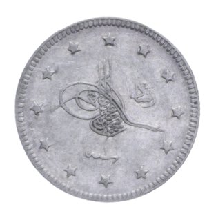 reverse: TURCHIA MUHAMMAD V 2 KURUSH 1327/1 (1909) AG. 2,39 GR. BB+