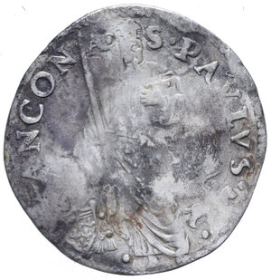 reverse: ANCONA SEDE VACANTE (1549-1550) GIULIO RRRR MIR.965 AG. 2,98 GR. qBB/MB-BB