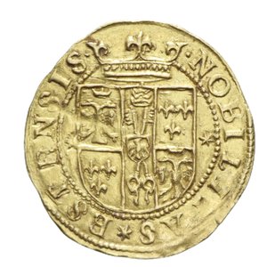 obverse: FERRARA ALFONSO II D ESTE (1559-1597) ONGARO 1596 R AU 3,46 GR. SPL