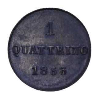 reverse: FIRENZE LEOPOLDO II (1824-1859) QUATTRINO 1853 CU 1,02 GR. qFDC