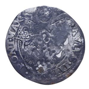 obverse: MACERATA PAOLO III (1534-1549) PAOLO O GIULIO R MIR. 926/1 AG. 2,35 GR. MB+/MB