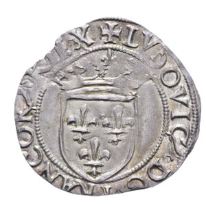 reverse: MILANO LUDOVICO XII DI FRANCIA (1500-1513) 1 SOLDINO R AG. 1,11 GR. SPL