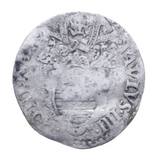obverse: ROMA PAOLO IV (1555-1559) GIULIO RR MIR. 1026/9 AG. 2,42 GR. MB