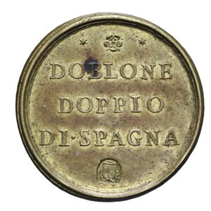 reverse: ROMA CLEMENTE XI (1700-1721) PESO MONETALE DOBLONE DOPPIO AE 26,78 GR. SPL