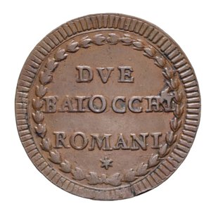 reverse: ROMA PIO VI (1775-1799) 2 BAIOCCHI A. XVIII CU 24,84 GR. BB-SPL