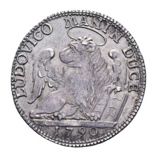 reverse: VENEZIA LUDOVICO MANIN (1789-1797) 1/4 TALLERO PER IL LEVANTE AG. 7,16 GR. BB+