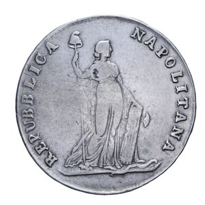 obverse: REPUBBLICA NAPOLETANA (1799) 12 CARLINI O PIASTRA A. VII (1799) AG. 27,02 GR. qBB
