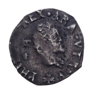 obverse: NAPOLI FILIPPO II (1554-1598) 1/2 CARLINO R AG. 1,32 GR. BB+