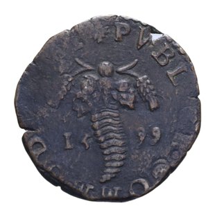 reverse: NAPOLI FILIPPO III (1598-1621) TORNESE 1599 RRR CU 7,64 GR. qBB-BB