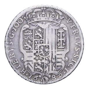 reverse: NAPOLI CARLO II (1665-1700) DUCATO 1689 AG-A R AG. 24,84 GR. qBB