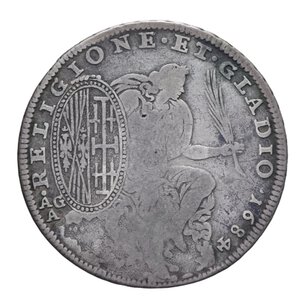 reverse: NAPOLI CARLO II (1665-1700) MEZZO DUCATO 1684 AG. 13,50 GR. MB-BB