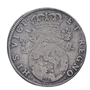 reverse: NAPOLI CARLO II (1665-1700) TARI  1684 AG. 5,45 GR. BB